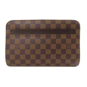 LOUIS VUITTON Authentic Brown Damier Canvas Clutch Bag